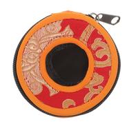 IMIKEYA Estuche para Platillos de Dedo Cremallera, Bordado Artesanal y Tela Resistente, Adecuado para Amigos Que Aprenden a Tocar Platillos Tingsha