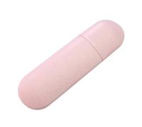 IMIKEYA Estuche Portátil para Cepillos de Dientes y Pasta Dental de Paja de Trigo y PP, Resistente y Sanitario, Adecuado para Viajes y Camping, Almacenamiento Seguro y Compacto