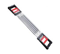 IMIKEYA Expansor de Pecho Ajustable con Resortes y Gomas Elásticas Entrenamiento Muscular para Brazos Hombros y Espalda con Asas Antideslizantes y Diseño Ligero Rojo y Negro