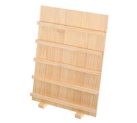 IMIKEYA Expositor De Joyas De Soporte De Madera para Pendientes Diseño Escalonado Porta Tarjetas De Madera