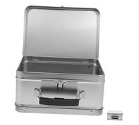 IMIKEYA Fiambrera Metálica Portátil De Hojalata 100 Mm Con Asa y Cierre Seguro, Caja De Alimentos Retro De Metal Para Hombre, Envase Resistente Para Almuerzo, Picnic y Almacenamiento Diario