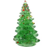 IMIKEYA Figura de Árbol de Navidad Miniatura de Resina Sintética, Ligera y Delicada para Decoración de Escritorio en Pueblo Invernal