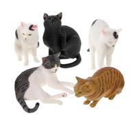 IMIKEYA Figuras De Gato Japonés Realistas Miniatura, 5 Piezas, Material Seguro para Niños, Juguetes Educativos Interactivos para Desarrollo Infantil, Decoración y Juego Creativo