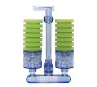 IMIKEYA Filtro para Acuario Montado Pared Sistema Bioquímico Neumático, Algodón Giratorio 360 Grados y Expulsión de Burbujas de Plástico