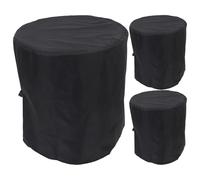 IMIKEYA Funda Protectora para Cubo de 55 Galones, Tela Oxford 210d con Revestimiento Plateado, Resistente a Lluvia y Nieve, Set de 3 Cubiertas para Uso Exterior y Almacenamiento Seguro