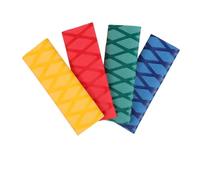 IMIKEYA Funda Termorretráctil 13cm para Mango de Cuchillo, 4 Piezas | EVA Textura, Código de Color Rojo Amarillo Azul Verde, para Mangos de Utensilios y Uso Doméstico