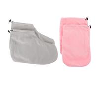 IMIKEYA Fundas de Cera para Manos y Pies Banda Elástica 4 Piezas, Cubiertas Aislantes de Parafina Reutilizables para Terapia Térmica y Cuidado Piel en Spa y Uso Doméstico