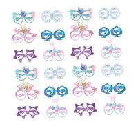 IMIKEYA Gafas de Fiesta de Sirena de Papel 24 Unidades Accesorio Ligero y Seguro para Cumpleaños Infantiles y Fiestas de Verano Temática Oceánica y Diseño 3D Divertido