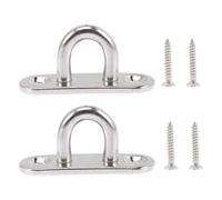 IMIKEYA Ganchos para Hamaca de Acero Inoxidable M5, Resistentes y Duraderos, Juego de 2 para Montaje en Pared y Techo, Accesorios para Colgar Hamacas Interiores y Exteriores, Alta