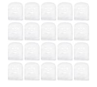 IMIKEYA Gasa Facial Precortada Blanca 100 Unidades para Mascarillas Faciales Láminas de Gasa Delgadas para Cuidado Piel Estético Profesional Salones de Belleza