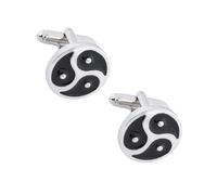 IMIKEYA Gemelos Para Hombre Diseño Tai Chi Yin Yang Aleación Resistente Accesorios Camisa Elegante Uso Formal Ruso