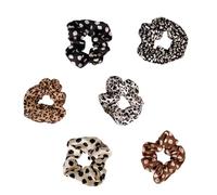 IMIKEYA Gomas Pelo de Tejido de Punto 6 Piezas Diseño Vintage de Flores Anillos Elásticos Grandes para Niñas Accesorios para Cabello Lunares Colores Variados para Uso Diario