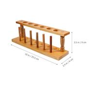 IMIKEYA Gradilla para Tubos de Ensayo de Madera 6 Agujeros Soporte de Laboratorio Ligero y Práctico Estantería Organizadora para Tubos de Ensayo en Aulas y Uso Profesional