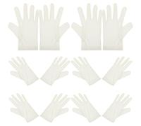 IMIKEYA Guantes de Microfibra Blancos para Joyería y Protección contra Huellas, Ligeros y Antielectrostáticos para Eventos y Trabajo, Paquete de 6 Pares