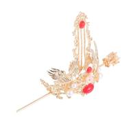 IMIKEYA Horquilla China Pelo Diseño de Grulla Dorada, Accesorio Retro para Cabello Mujer, Horquilla de Pelo China Tradicional para Peinados Antiguos, Adornos Cabello