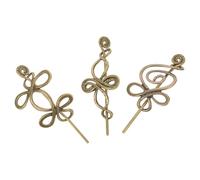 IMIKEYA Horquillas Chinas Vintage de Aleación Metálica Juego de 3 Piezas Bronce Antiguo Accesorios Tradicionales Cabello de Mujer Ideales para Bodas y Peinados Elegantes
