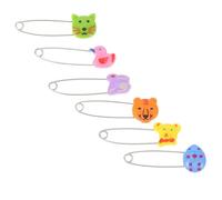 IMIKEYA Imperdibles de Seguridad para Ñiño 30 Piezas, Broches de Acero Inoxidable Cabezas de Animales, Pin Tradicional para Pañales de Tela, Cierres Seguros y Decorativos para Recién