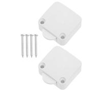 IMIKEYA Interruptor de Luz para Armario 2 Piezas, 2a 12v-250v, Automático para Puerta de Gabinete, Tornillos Incluidos, Color Blanco, Control de Luz para Muebles y Despensas