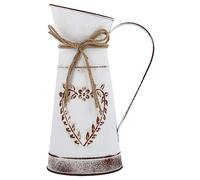 IMIKEYA Jarra De Granja Jarrón Rústico Shabby Chic Jarra con Asa Regadera De Metal Jarras De Flores De Granja Lata De Leche Vintage Cubo De Flores Retro para El Jardín De Su Casa