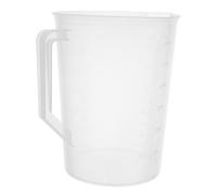 IMIKEYA Jarra Medidora de Plástico Blanco de 3000 Ml Asa Resistente al Calor y Alta Resistencia a Impactos para Medición Precisa de Aceite Hogar