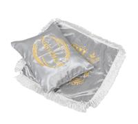 IMIKEYA Juego de 2 Bolsas de Satén Plata Bordado Elegante para Fiestas Judías, Organizador de Dulces y Galletas, Adecuado para Reuniones Navideñas y Celebraciones de Janucá