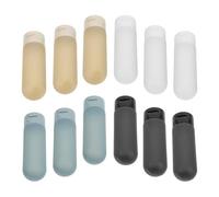 IMIKEYA Juego de 3 Sets de Botellas Rellenables de 60 Ml para Viaje Envases Cilíndricos de Plástico Flexible a Prueba de Fugas para Loción Crema y Champú Bolsa EVA Portátil