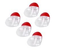 IMIKEYA Juego de 5 Tubos Vacíos de Brillo Labial Corazón, Plástico Duradero, Recargables y Desmontables, Portátiles para Mujeres, Viaje y Uso Diario, Fáciles de Rellenar y Limpiar