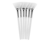 IMIKEYA Juego de 6 Brochas para Mascarilla Facial Forma de Abanico Aplicador de Mascarilla Hipoalergénico y Fácil de Limpiar Herramienta para Belleza Facial Color Blanco Adecuado para