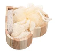IMIKEYA Juego de Herramientas de Baño Cepillo Exfoliante Forma de Corazón Esponja Exfoliante Kit para Cuidado Corporal Adecuado para Exfoliación y Limpieza Piel