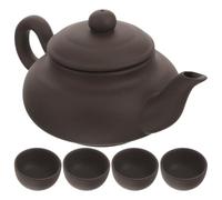 IMIKEYA Juego de Tetera de Cerámica con Taza Teteras para Té 1 Juego y 35ml Taza Color Café con Asa para Casas y Hoteles