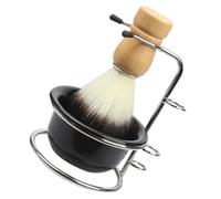 IMIKEYA Kit de Afeitado Tazón para Jabón y Soporte de Acero Inoxidable Ergonómico de Afeitar Reutilizable para Hombre para Obsequio de Cumpleaños o Vacaciones