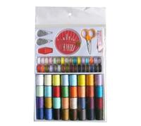 IMIKEYA Kit de Costura DIY Color Aleatorio 32 Hilos de Poliéster y Tijeras y Dedales, Adecuado para Reparaciones de Emergencia Manualidades en Casa o Viajes