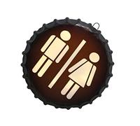 IMIKEYA Lámpara LED Vintage con Tapas de Botella Cartel Colgante Resistente al Agua para Decoración de Hogar y Baño Estilo Retro Americano Señal Luminosa para Pared
