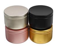 IMIKEYA Lata para Hacer Velas 24 Piezas 50 Ml Aluminio Acabado Mate y Dorado Surtido Tarro Metálico Redondo para Manualidades y Decoración Aromaterapia Adecuado para Hogar y Eventos