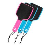 IMIKEYA Lima para Pies Curva U Doble Cara 3 Unidades Exfoliante para Eliminar Piel Muerta Herramienta Pedicura Portátil para Cuidado de Pies en Casa y Viaje Rosa y Azul