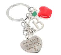 IMIKEYA Llavero de Acero Inoxidable para Profesor Obsequio de Agradecimiento para Maestras y Maestros Accesorio Personalizado Grabado Adecuado Día del Maestro y San Valentín Diseño