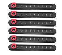 IMIKEYA Marcador de Mesa de Futbolín Funcionamiento Suave y Fácil Montaje de Plástico 6 Piezas Negro para Salas de Juegos Comerciales y Reuniones Familiares