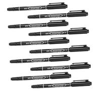 IMIKEYA Marcadores para 10 Piezas Bolígrafos de Mapeo de Posición para Punta Fina 06Mm y Gruesa 12Mm Resistentes al Agua Color Negro Herramienta Profesional para Maquillaje y Diseño