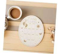 IMIKEYA Marco de Fotos para Primer Año Tablero de Madera para Fotos Mensuales Diseño Fácil para Cambios Rápidos Decoración Guardería y Cumpleaños Regalo para