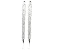 IMIKEYA Masajeador de Puntos Auriculares 2 Piezas, Pluma de Compacta de Inoxidable, Herramienta de Reflexología Auricular para Terapia en Oreja, Uso en Hogar y Salud