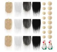 IMIKEYA Material de Barbas Precortadas para Manualidades Bola de Madera Clara, Material Artesanal Fácil de Usar, Adecuado para Fiestas de Navidad y Día de San Valentín