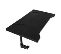 IMIKEYA Mesa Auxiliar de Comedor para Silla de Ruedas Negra Bandeja Portátil y Portavasos, Mesa Ligera Plegable para Personas Mayores, Accesorio Práctico para Uso Diario y Exterior
