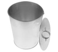 IMIKEYA Metal Fire Bucket con Tapa para Cenizas Resistente al Calor con Construcción Robusta para Chimenea Camping y Parrilla Capacidad Seguridad y Limpieza Garantizadas