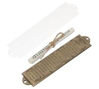 IMIKEYA Mezuzá de Aleación Hebrea para Puerta Adorno Religioso Documento Diseño Retro 132 Mm Protección y Decoración para Hogar Judío