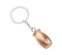 IMIKEYA Mini Contenedor de Cenizas para Mascotas y Humanos, Llavero Metálico Dorado Compacto y Portátil, Adorno para Recuerdo Conmemorativo Resistente