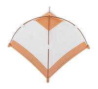 IMIKEYA Miniature Camping Tent For Dollhouse Displays DIY Scene Model Portable Lightweight Design Creative Decor For Imaginative Play Khaki Tent No Light Version