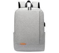 IMIKEYA Mochila Informal Unisex para Estudiantes con Conector Usb, Resistente al Agua, Tamaño 15.6 Pulgadas, Fabricada en Tela Oxford y Poliéster Gris, Adecuada para Portátil y Uso Diario