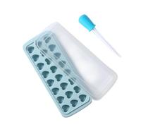 IMIKEYA Molde de Silicona Color Aleatorio en Forma de Corazón con Tapa y Gotero Resistente y Fácil de Usar para Cubitos de Hielo Adecuado para Dulces y Comida para Bebés