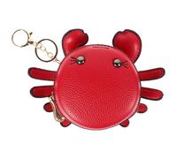 IMIKEYA Monedero Pequeño de PU para Mujer Diseño de Cangrejo, Estilo Lindo y Funcional, Fácil de Cuidar y Se Puede Colgar en Mochila para Shopping o Trabajo