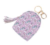 IMIKEYA Monedero Pequeño Infantil de PU Colgante, Diseño de Unicornio, Bolsa Organizador para Cables y Monedas